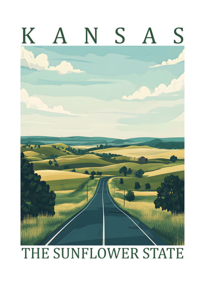 Kansas – The Sunflower State Poster