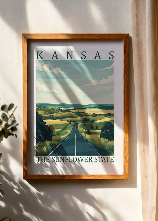 Kansas – The Sunflower State Poster