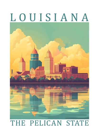 Louisiana – The Pelican State Poster