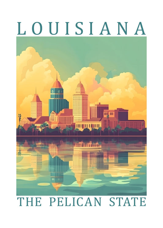 Louisiana – The Pelican State Poster