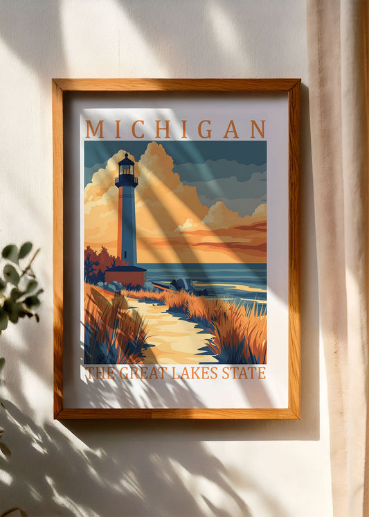 Michigan – The Great Lakes State Poster