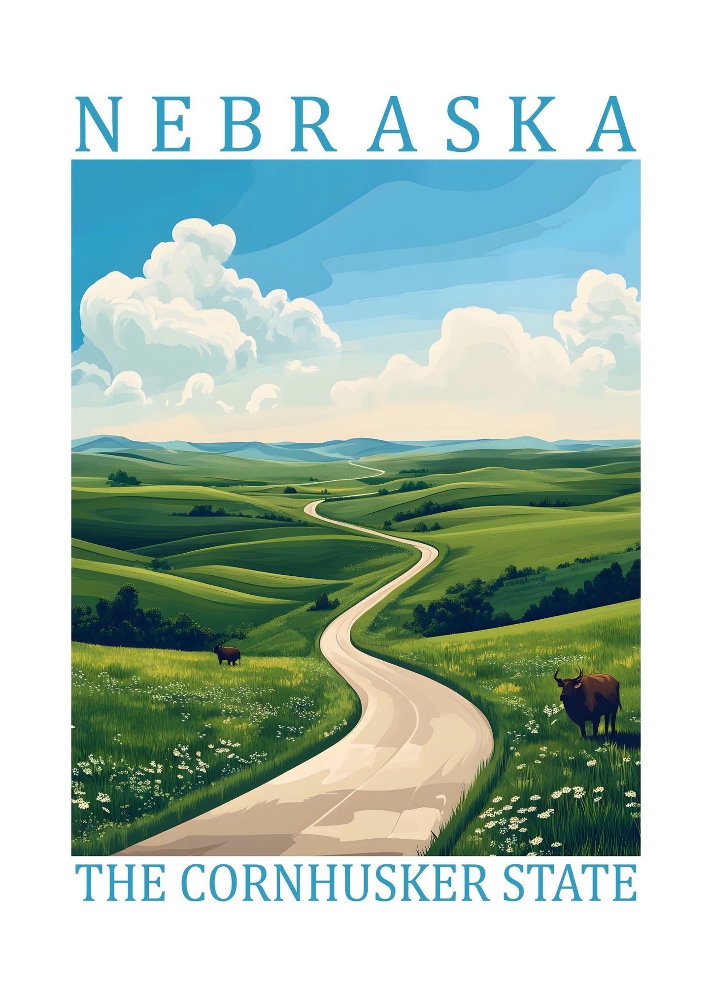 Nebraska – The Cornhusker State Poster