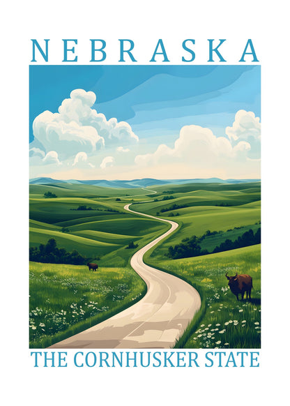 Nebraska – The Cornhusker State Poster