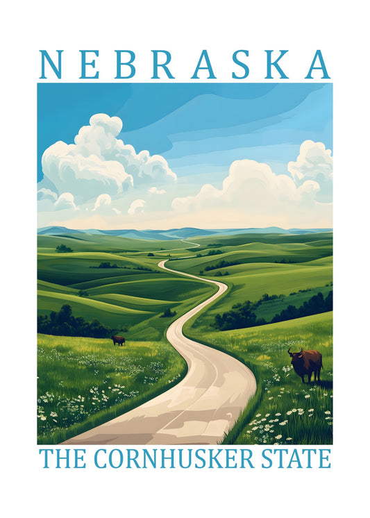 Nebraska – The Cornhusker State Poster