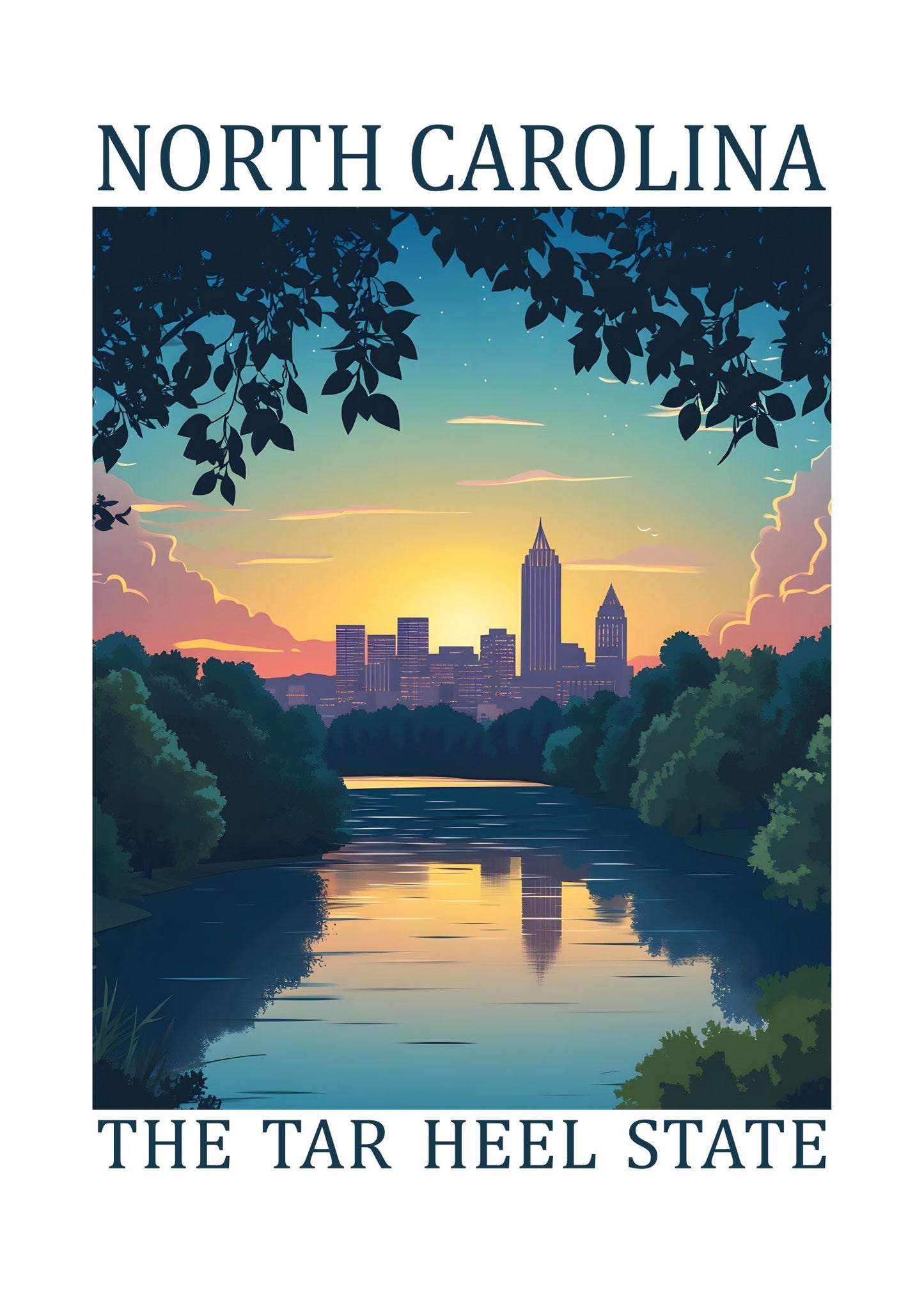 North Carolina – The Tar Heel State Poster