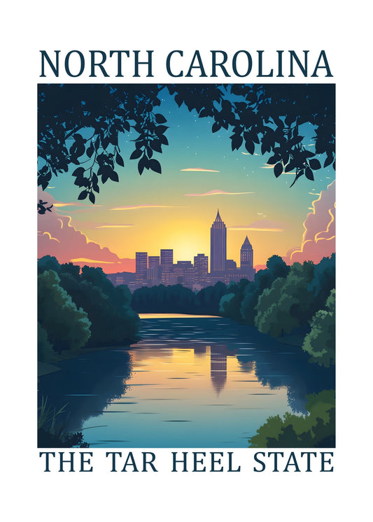 North Carolina – The Tar Heel State Poster
