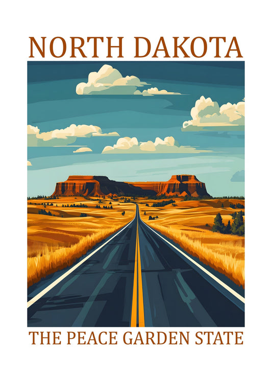 North Dakota – The Peace Garden State Poster