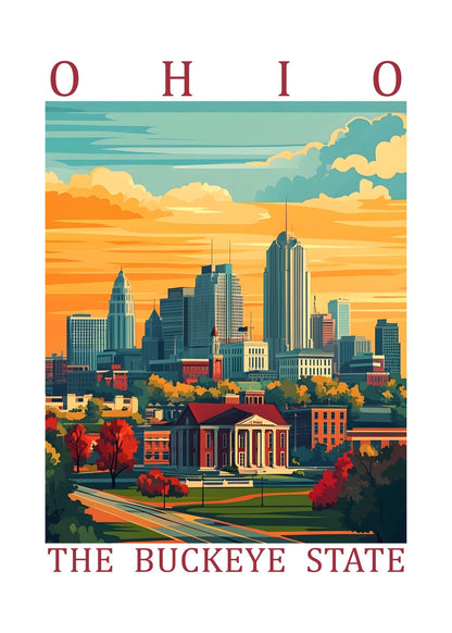Ohio – The Buckeye State Poster