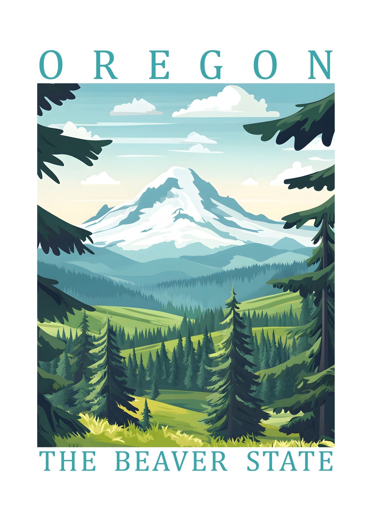 Oregon – The Beaver State Poster