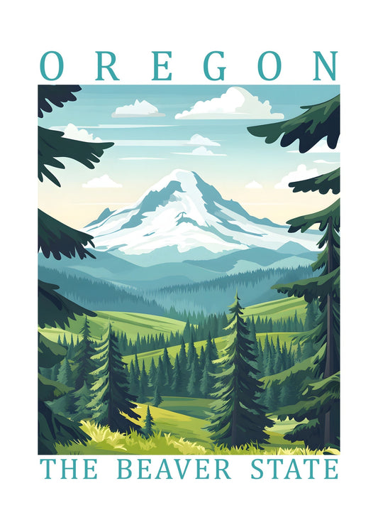 Oregon – The Beaver State Poster