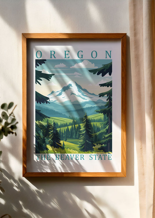Oregon – The Beaver State Poster