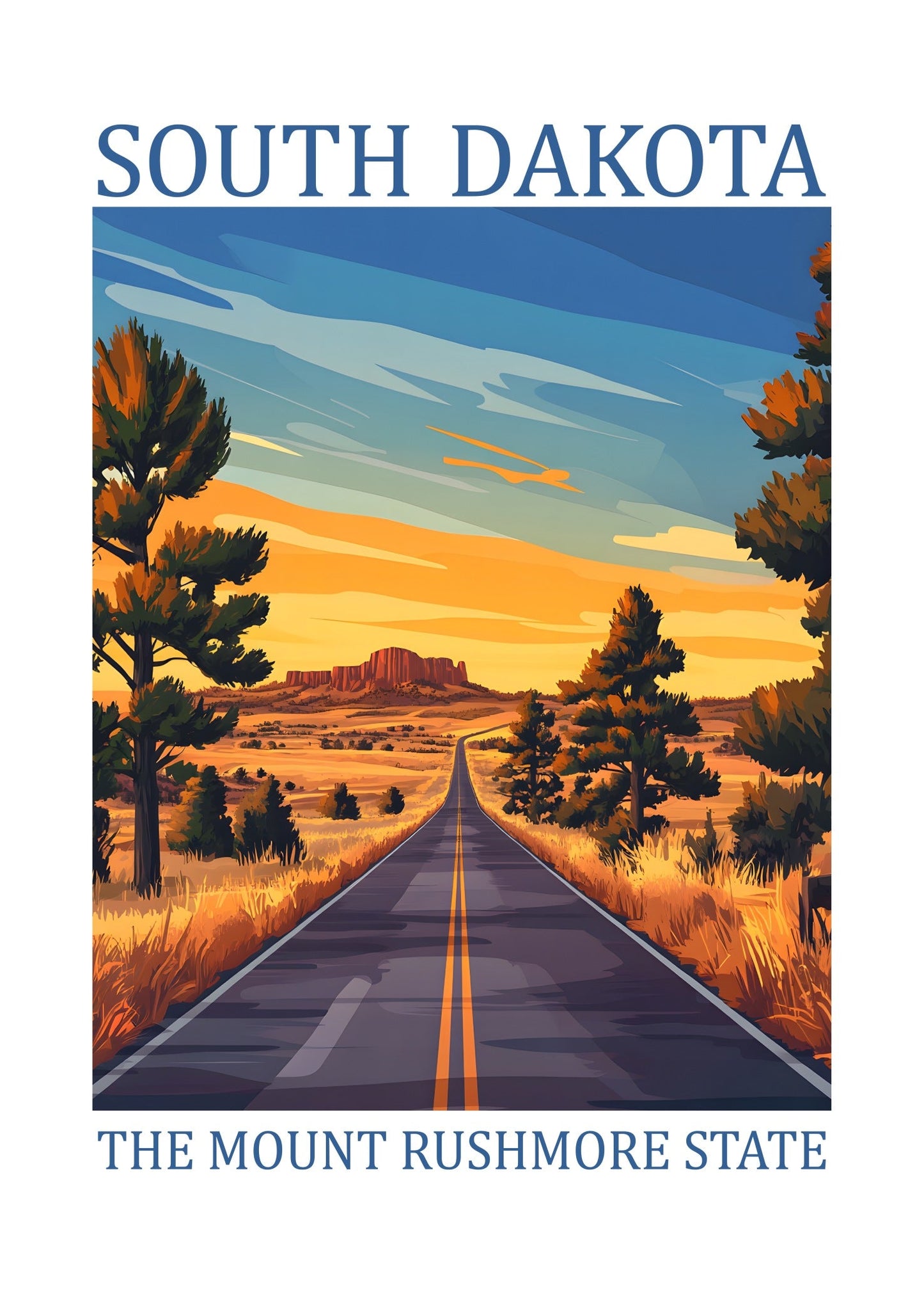 South Dakota – The Mount Rushmore State Poster