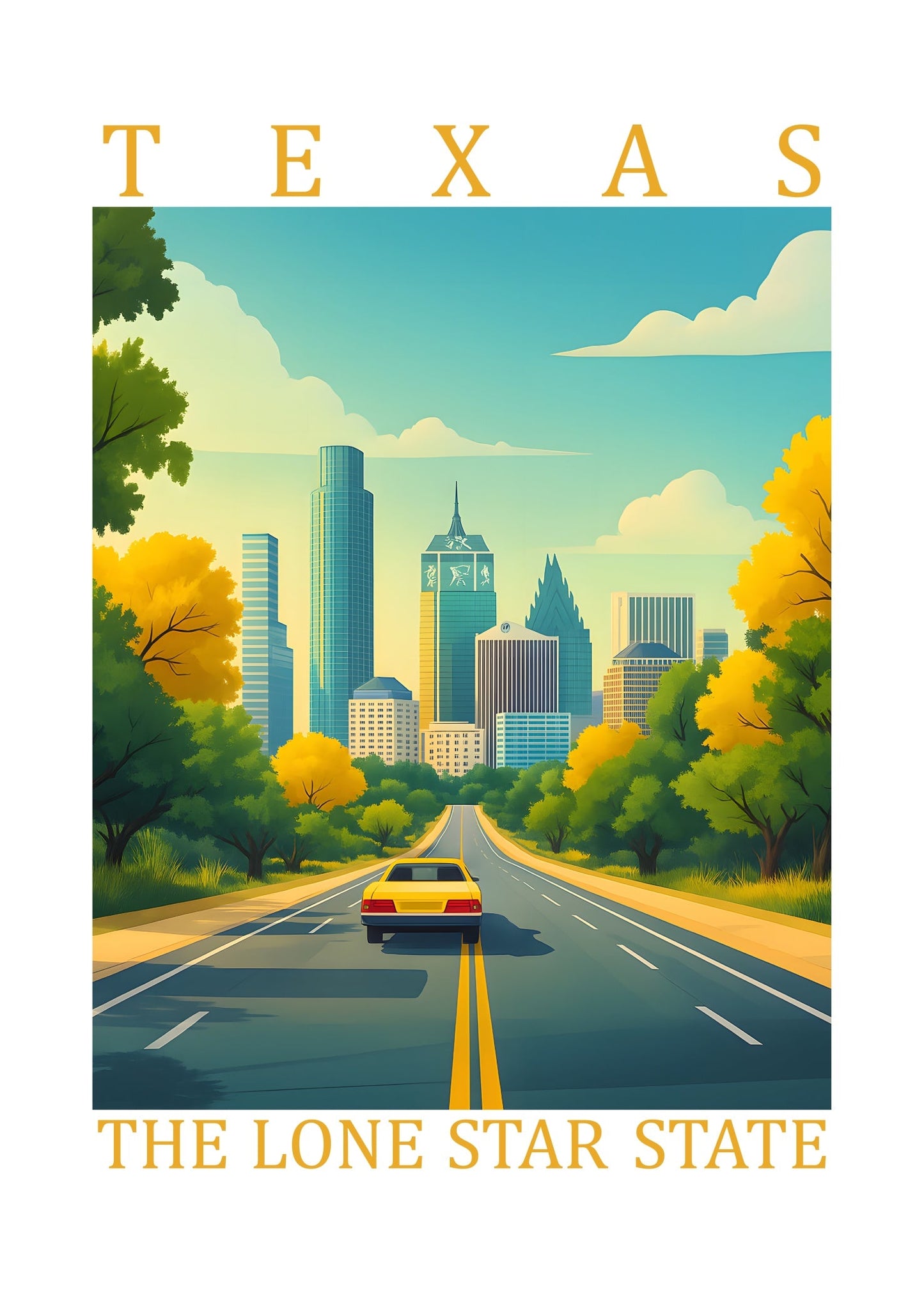 Texas – The Lone Star State Poster