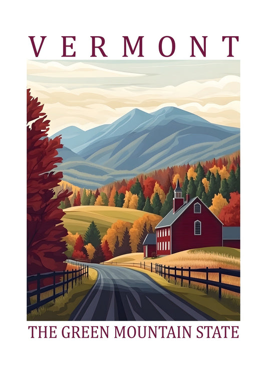 Vermont – The Green Mountain State Poster
