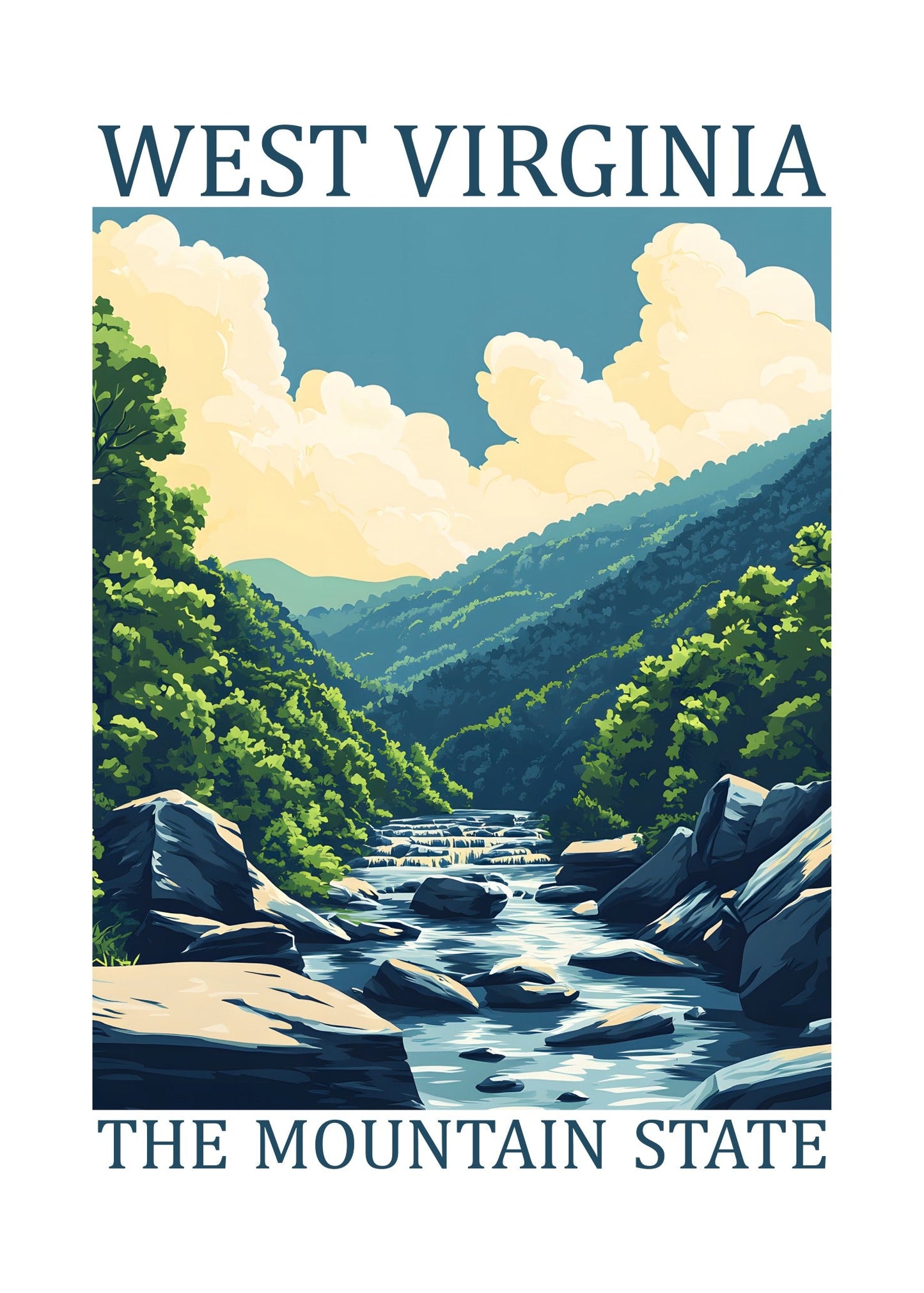 West Virginia – The Mountain State Poster