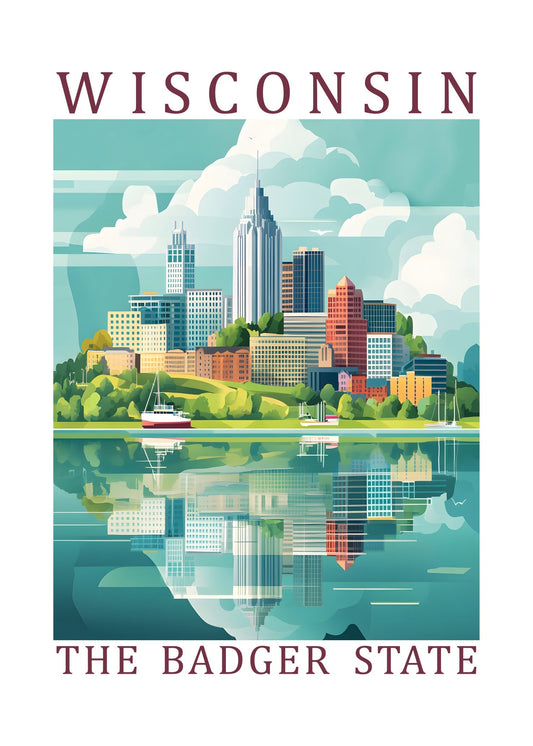 Wisconsin – The Badger State Poster