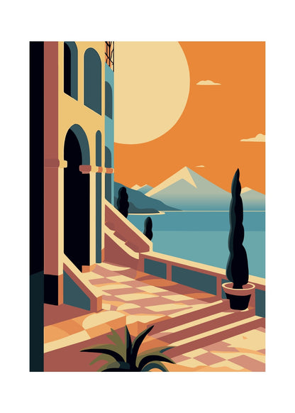 Santorini Steps Poster Series No. 1