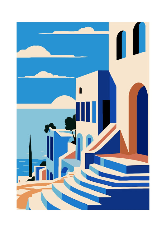 Santorini Steps Poster Series No. 2