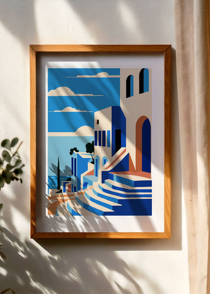 Santorini Steps Poster Series No. 2
