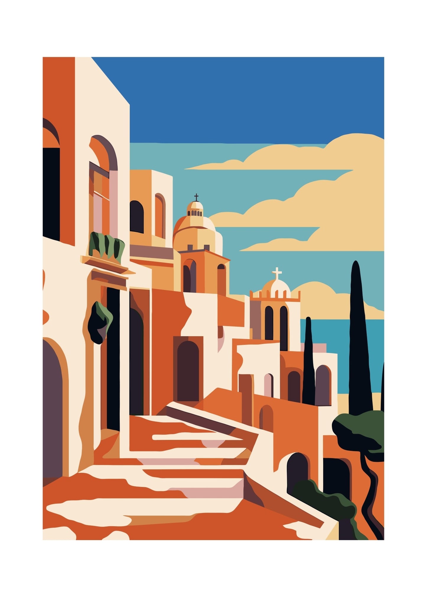 Santorini Steps Poster Series No. 5