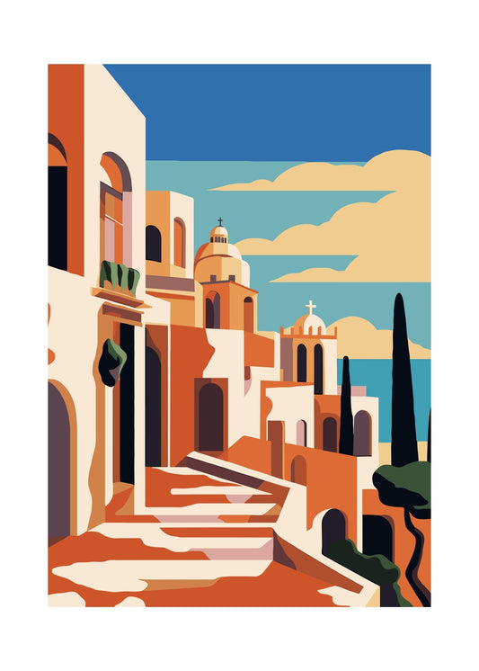 Santorini Steps Poster Series No. 5