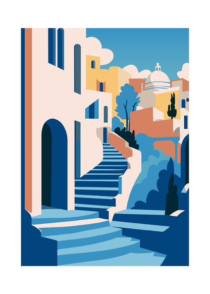 Santorini Steps Poster Series No. 6