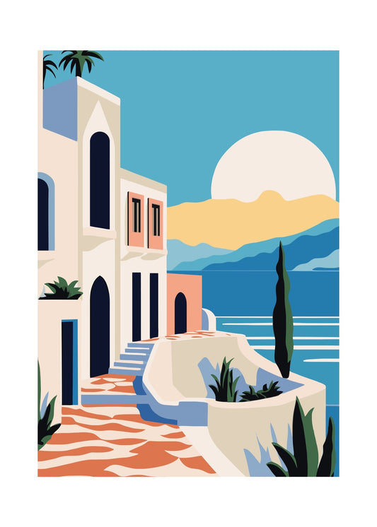 Santorini Steps Poster Series No. 7