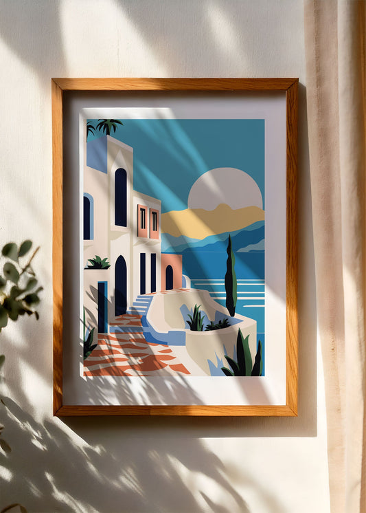 Santorini Steps Poster Series No. 7