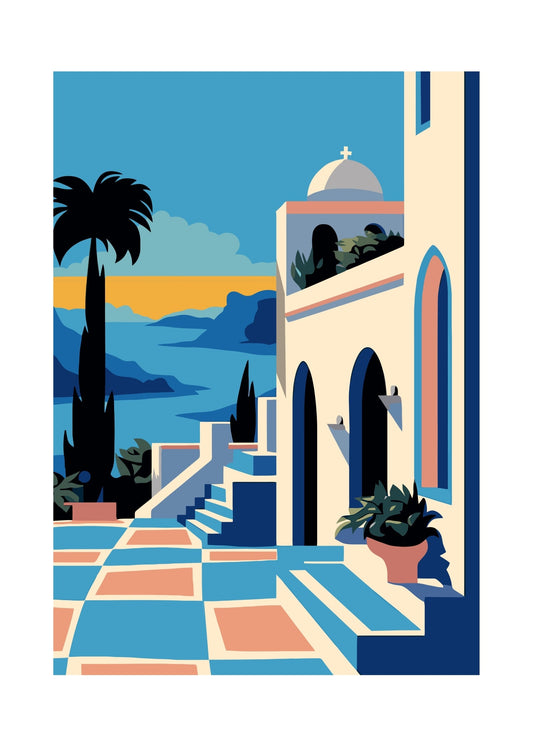 Santorini Steps Poster Series No. 8