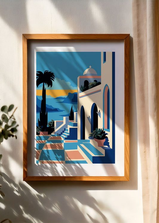 Santorini Steps Poster Series No. 8