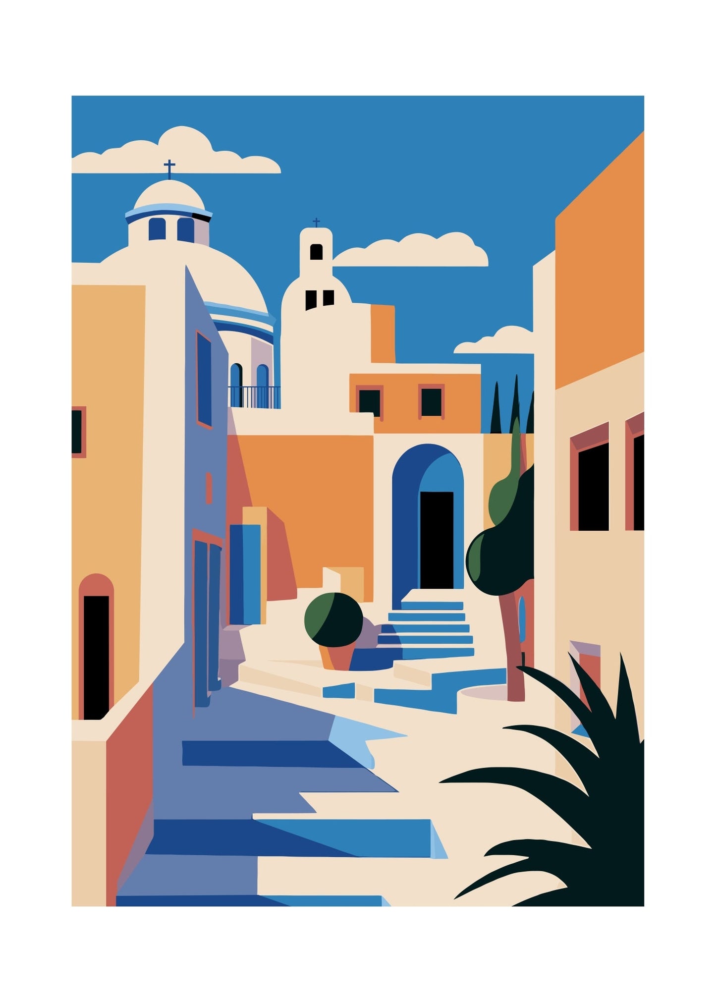 Santorini Steps Poster Series No. 9