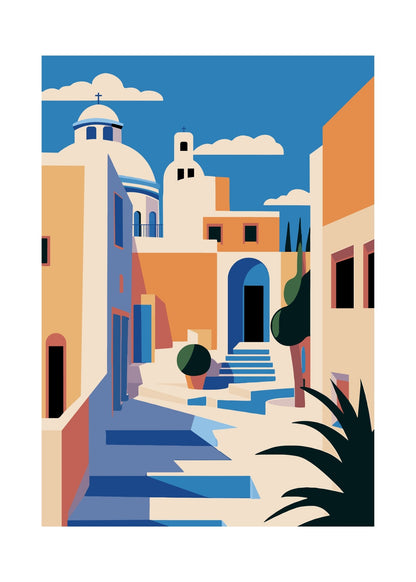 Santorini Steps Poster Series No. 9
