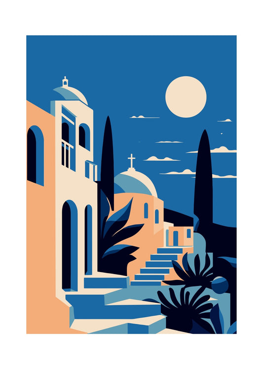 Santorini Steps Poster Series No. 13