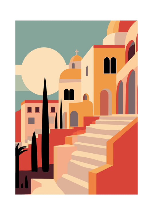 Santorini Steps Poster Series No. 14