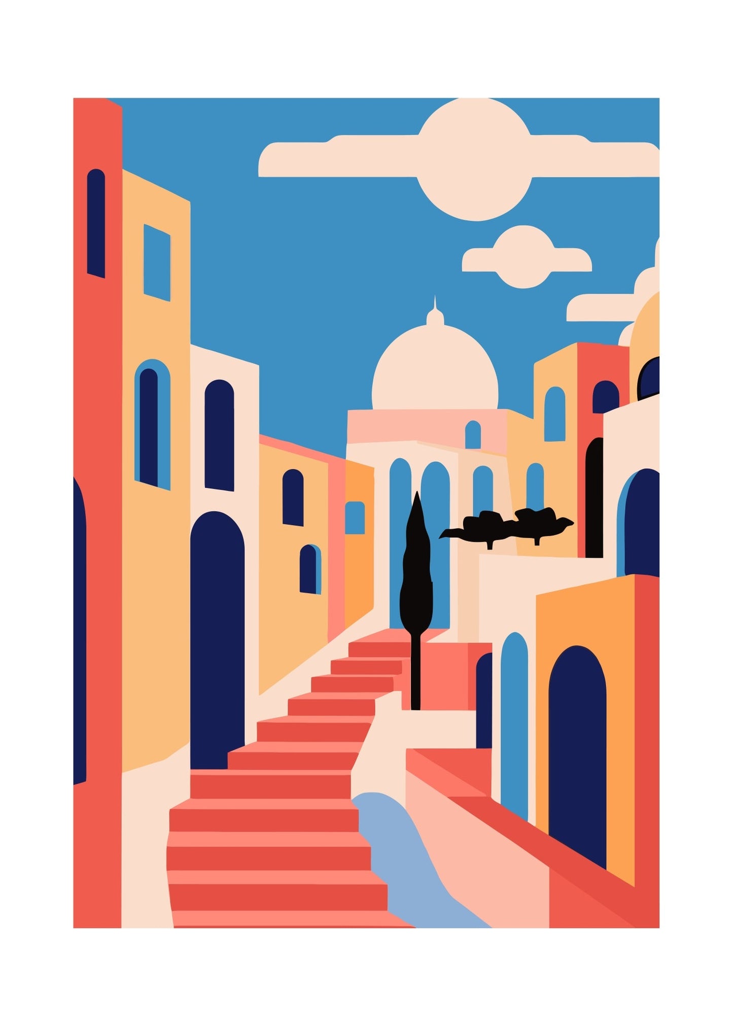 Santorini Steps Poster Series No. 15