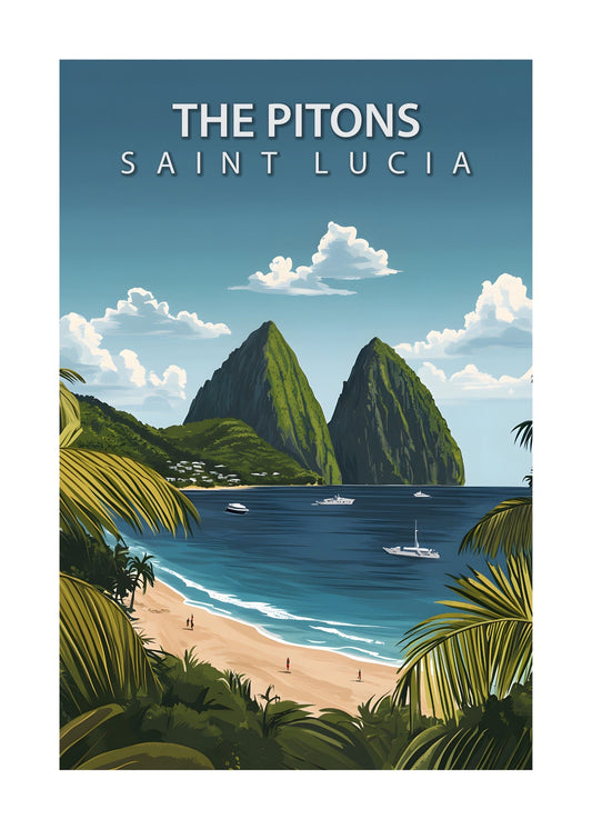 The Pitons Poster