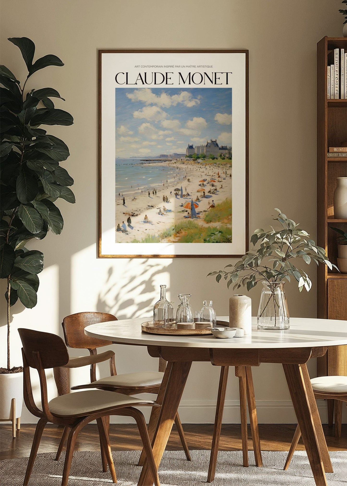 Inspired by Claude Monet – Sommarstrand i Normandie Poster