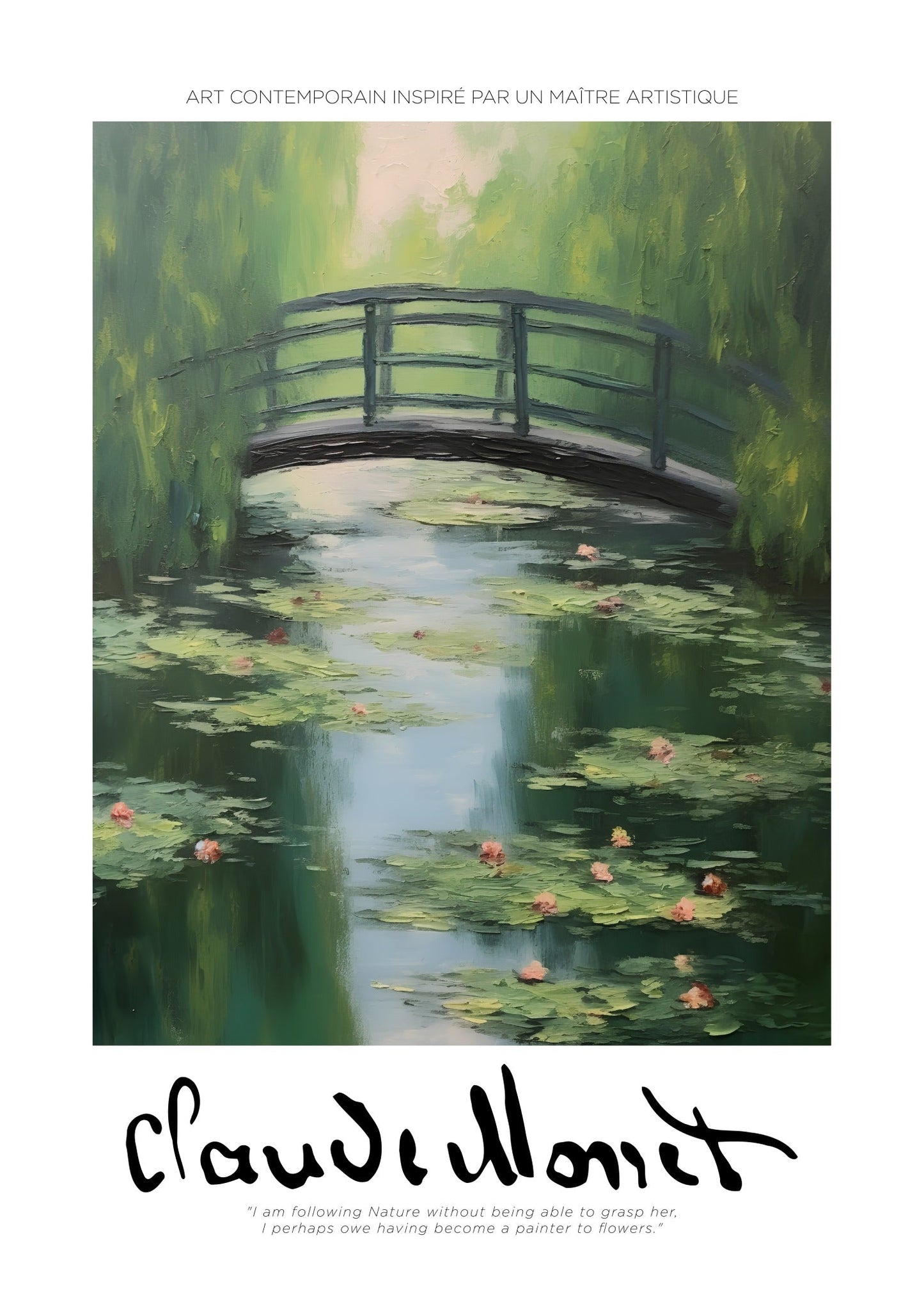 Inspired by Claude Monet – Den gröna bron Poster
