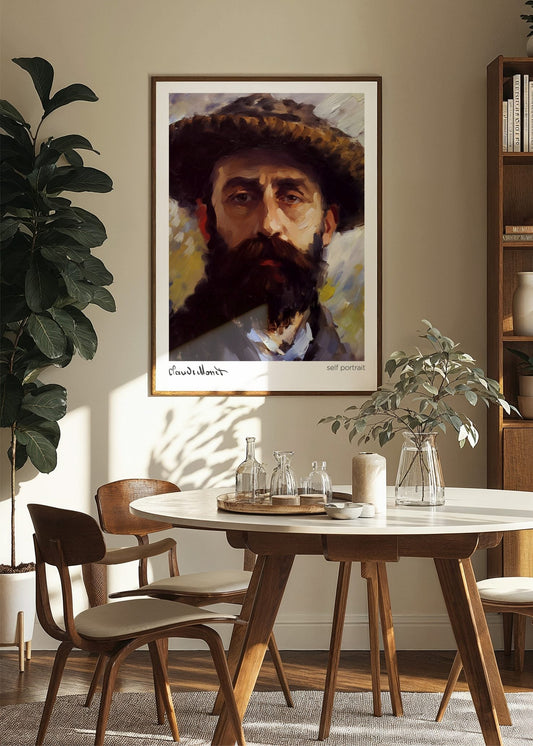 Inspired by Claude Monet – Självporträtt i hatt Poster