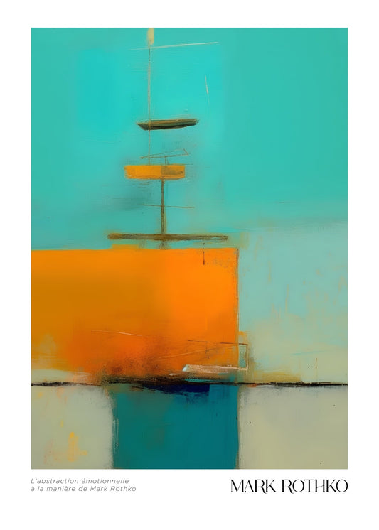 Inspired by Mark Rothko – Amber Horizon Poster