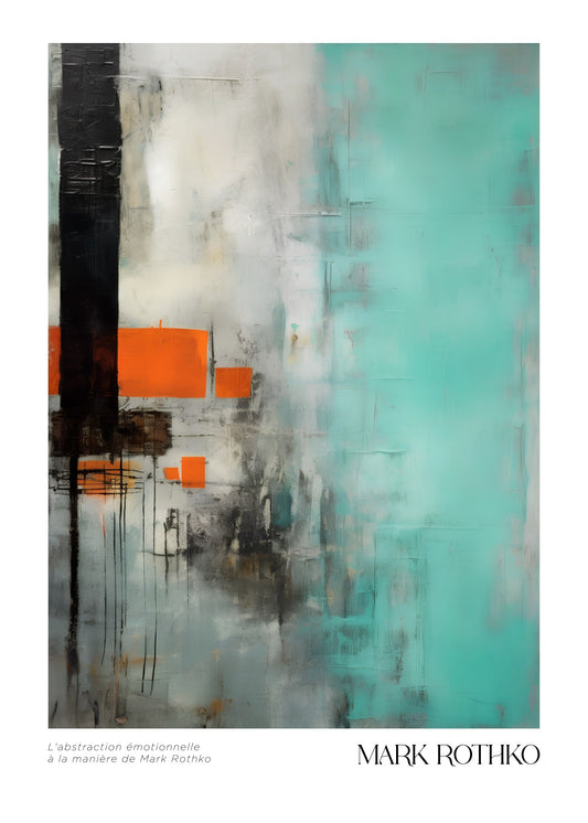 Inspired by Mark Rothko – Aqua Balance Poster