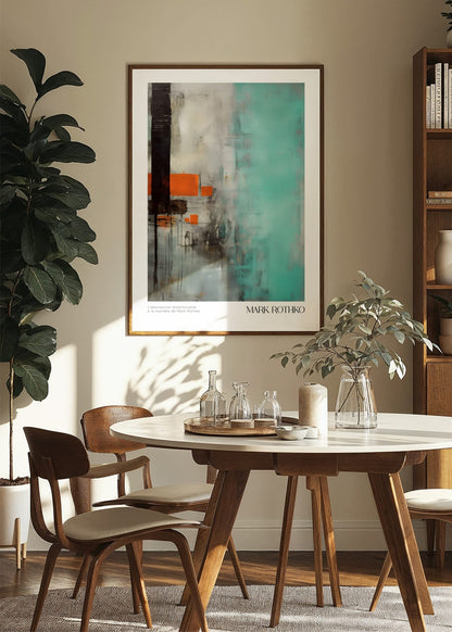 Inspired by Mark Rothko – Aqua Balance Poster
