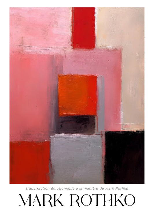 Inspired by Mark Rothko – Crimson Layers Poster