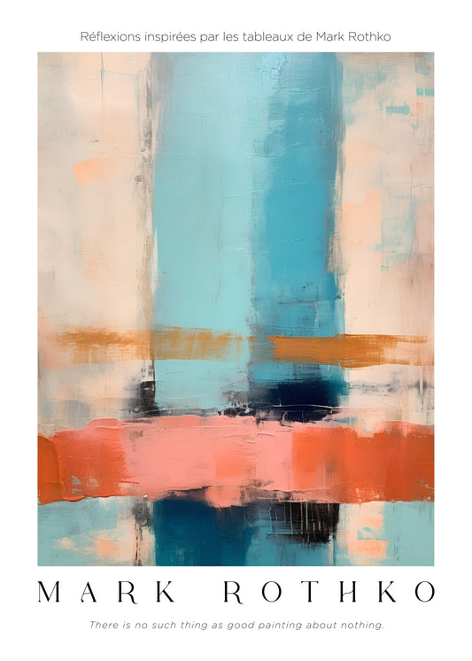 Inspired by Mark Rothko – Serenity Stripes Poster