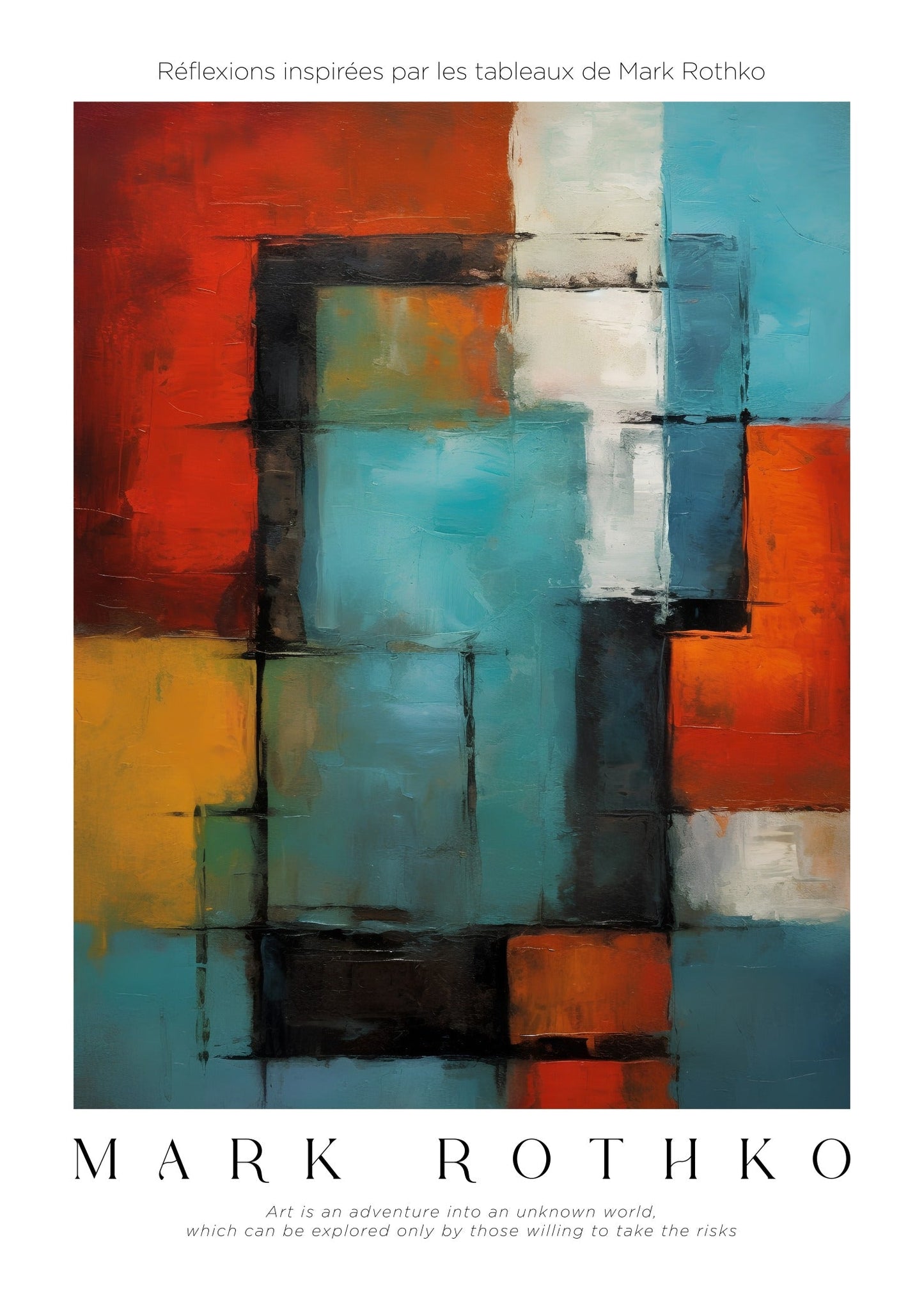 Inspired by Mark Rothko – Geometric Depth Poster