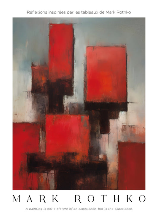 Inspired by Mark Rothko – Crimson Towers Poster