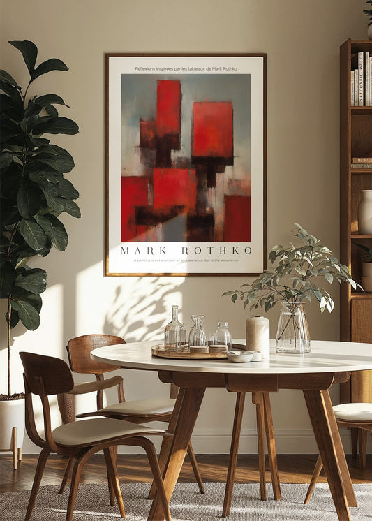 Inspired by Mark Rothko – Crimson Towers Poster
