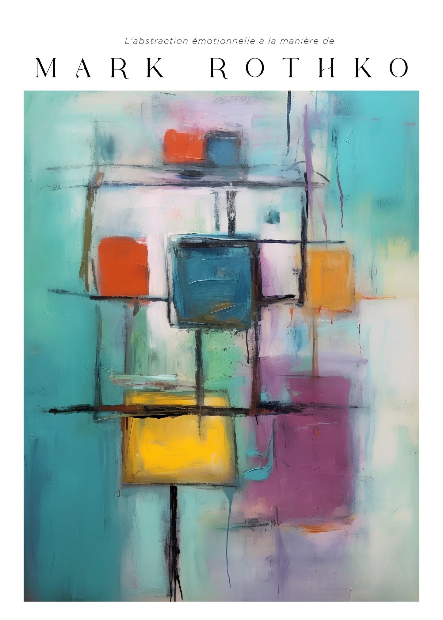 Inspired by Mark Rothko – Structured Balance Poster