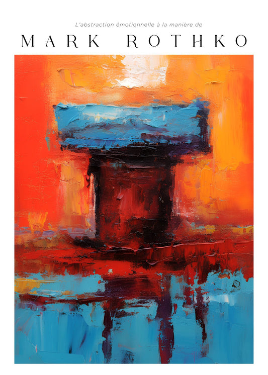 Inspired by Mark Rothko – Fiery Reflection Poster