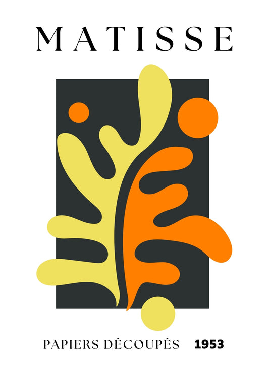 Inspired by Matisse – Orange Harmony Poster